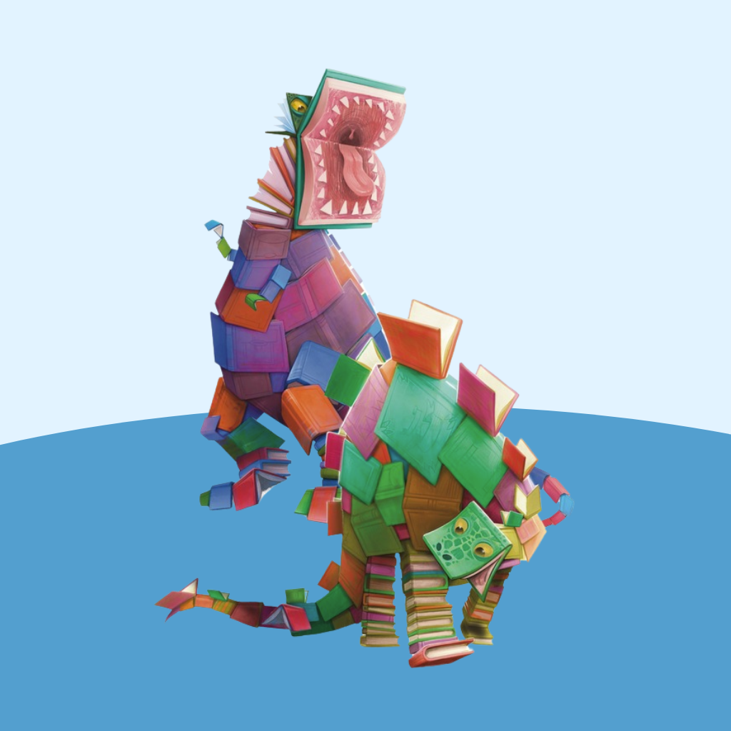 Unearth a Story book dinosaur graphic